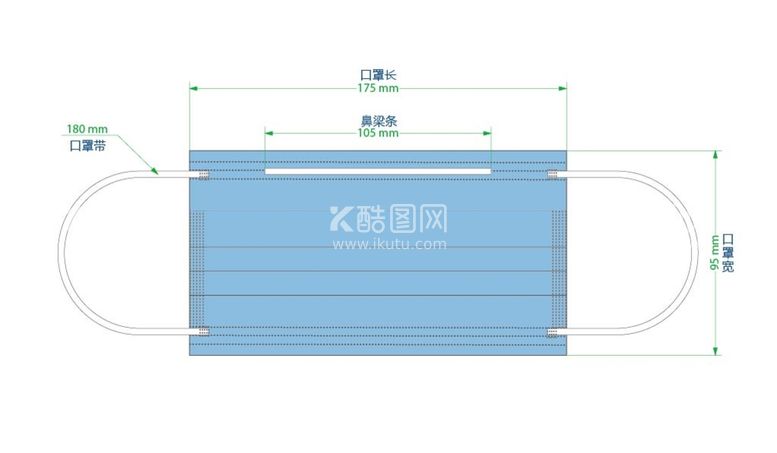 编号：35760109181413002054【酷图网】源文件下载-口罩尺寸 口罩设计