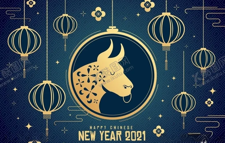 编号：13339905021036448202【酷图网】源文件下载-牛新年展板背景