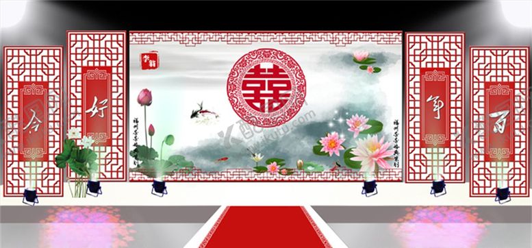 编号：29897105141932495079【酷图网】源文件下载-婚礼现场场景布置设计