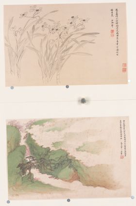 清代恽寿平花草绘画