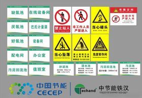 安全警示标识集中国节能logo