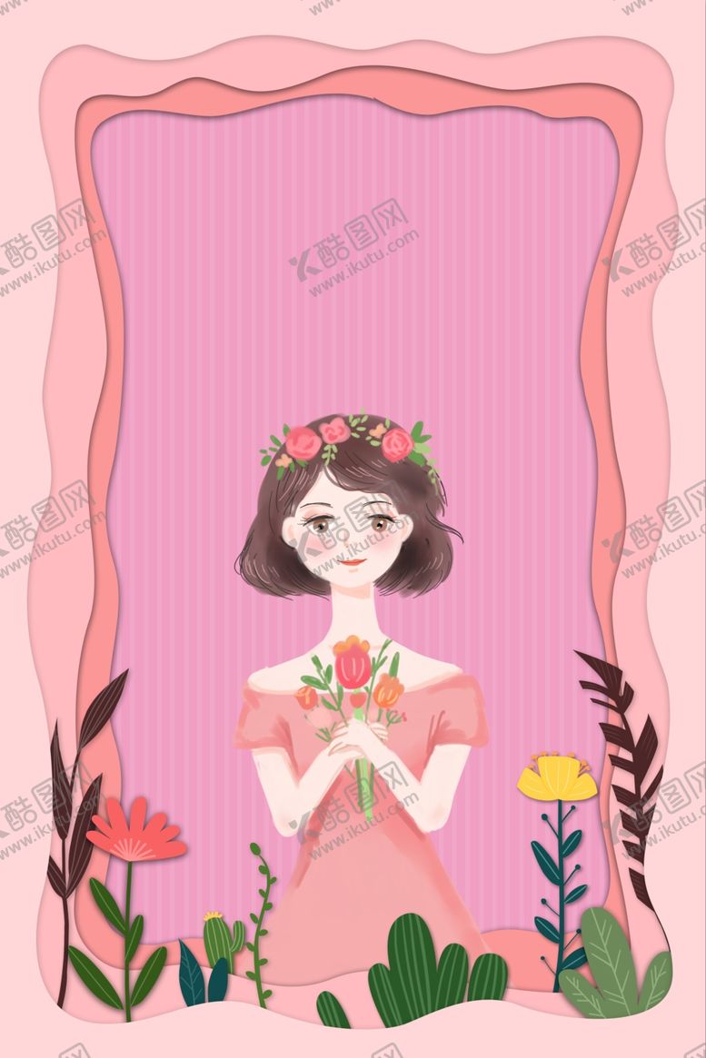 编号：10284503151947099197【酷图网】源文件下载-女神节背景