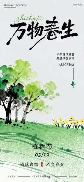312植树节海报