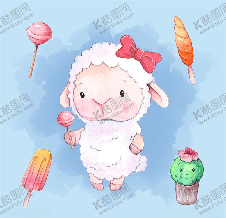 编号：51076510021105349480【酷图网】源文件下载-卡通绵羊