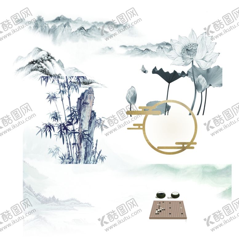 编号：78022909232115181719【酷图网】源文件下载-分层山水雅致山