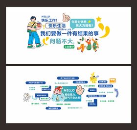 办公室文化墙背景板