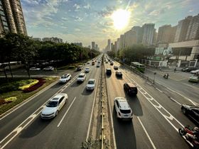 日暮下的大海风景