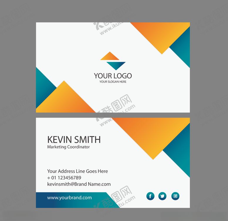 编号：87648509261533437048【酷图网】源文件下载-名片模板