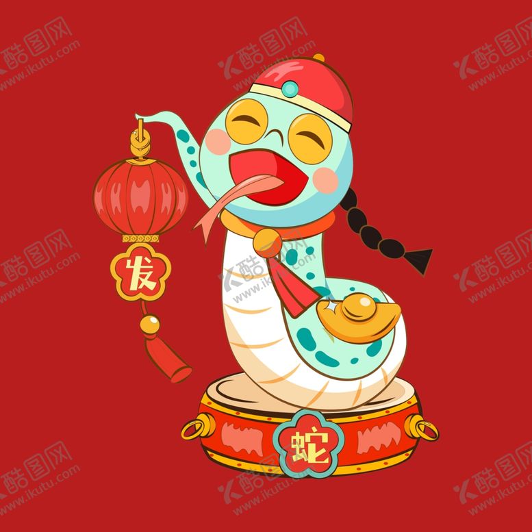 编号：10387401291046219352【酷图网】源文件下载-手绘卡通小蛇