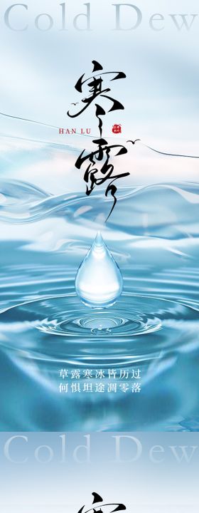 寒露海报二十四节气白地产