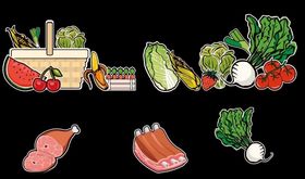 蔬果肉类素材