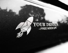 logo样机L效果广告vis展示模板
