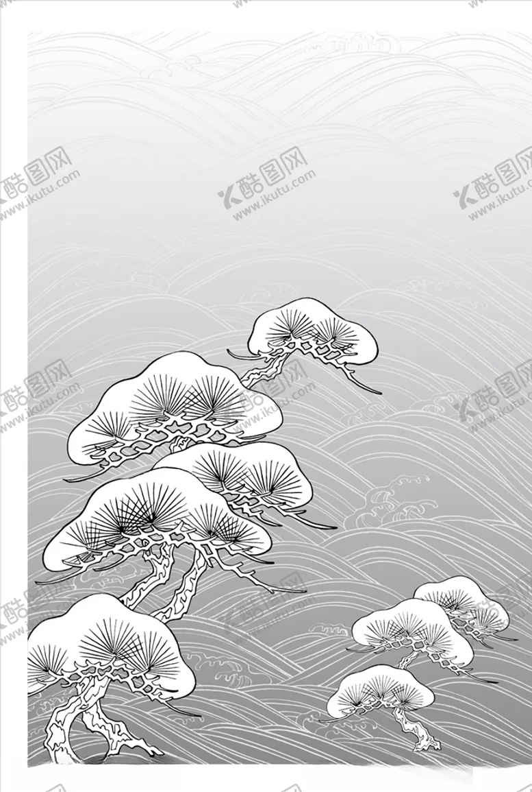 编号：71164607020419076866【酷图网】源文件下载-线描松树