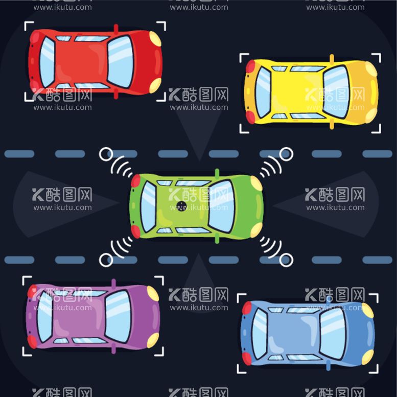 编号：66269112182035251735【酷图网】源文件下载-车辆俯视图