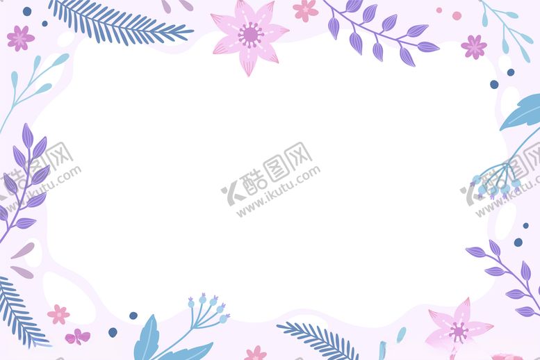 编号：45444405070618133233【酷图网】源文件下载-春天元素植物花朵矢量背景