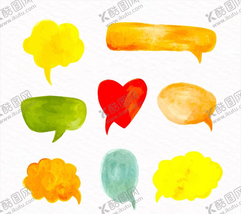 编号：52160009110157165334【酷图网】源文件下载-水彩绘空白对话框