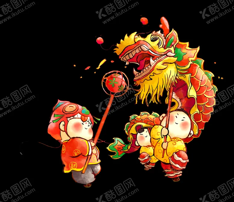 编号：56047112151954523141【酷图网】源文件下载-舞狮插画