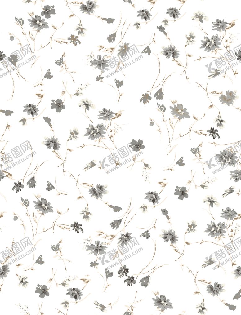 编号：77372009182137026310【酷图网】源文件下载-数码印花小花