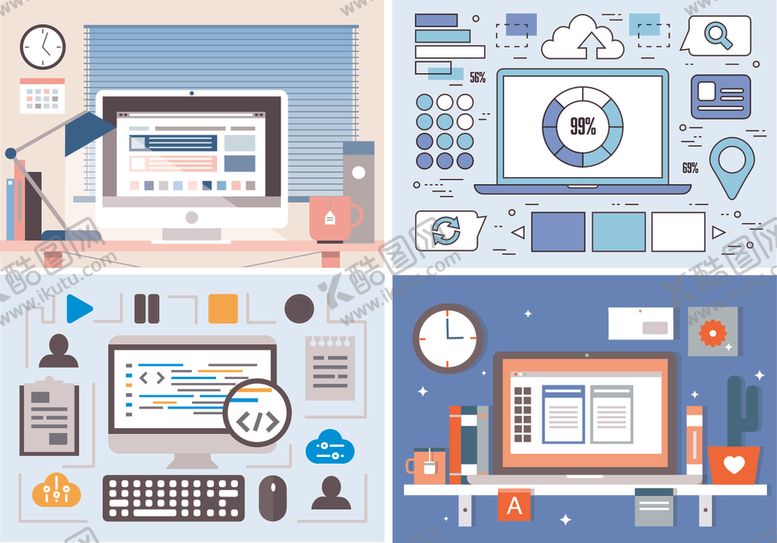 编号：64247304061847305932【酷图网】源文件下载-创意办公插画