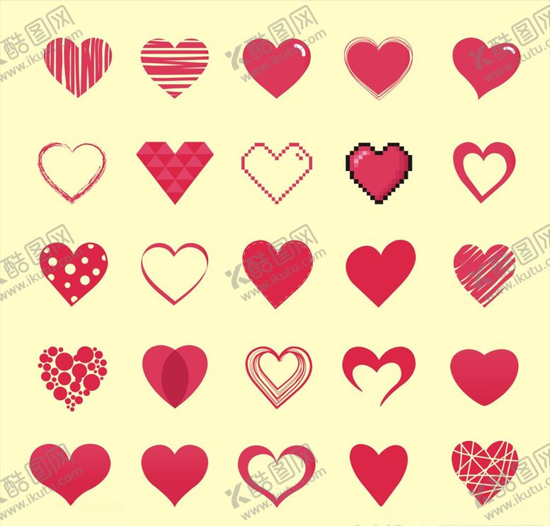 编号：66216110101628184549【酷图网】源文件下载-红色心型