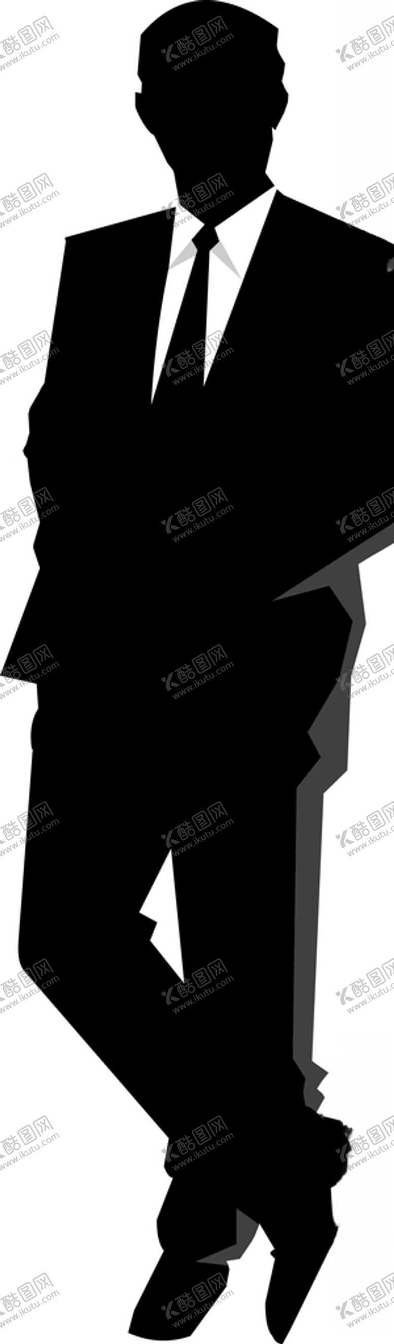 编号：26467405051559489930【酷图网】源文件下载-西装人物剪影