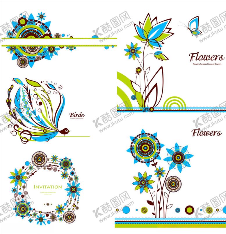 编号：75551510211402223628【酷图网】源文件下载-时尚花朵花纹