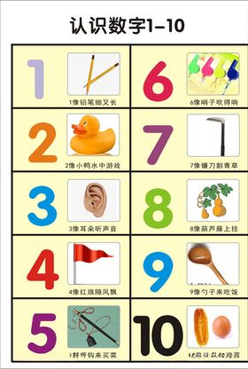认识数字1-10