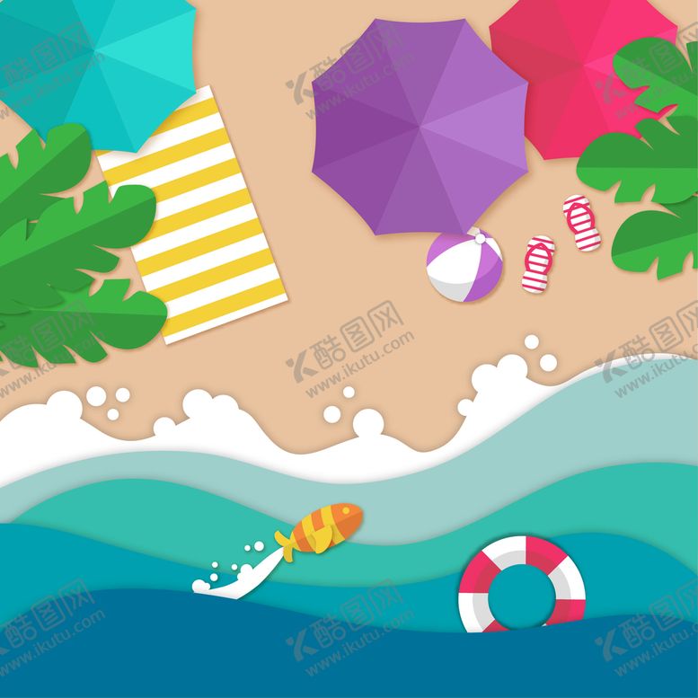 编号：12654911170552126108【酷图网】源文件下载-海滩顶视图