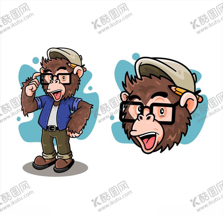 编号：10834307051755446280【酷图网】源文件下载-卡通猴子