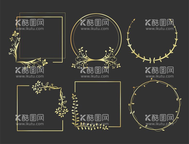 编号：12485909220811237250【酷图网】源文件下载-金色欧式花边花纹