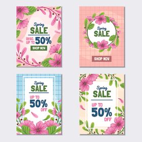 花卉主题促销海报设计