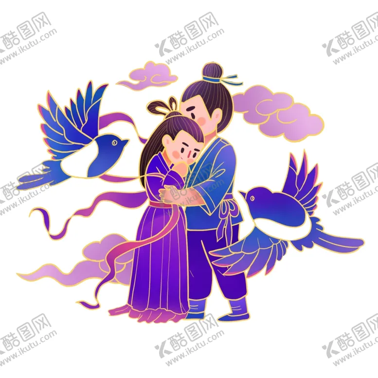 编号：83354402220653557217【酷图网】源文件下载-七夕情人节古风素材