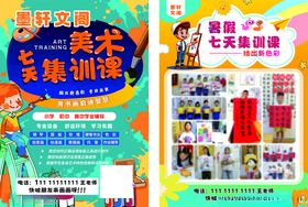 少儿美术与模特培训海报