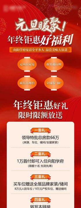地产元旦新年活动长图