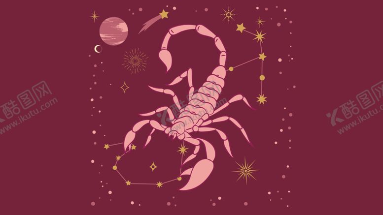 编号：58771405060345203332【酷图网】源文件下载-12星座天蝎座插画
