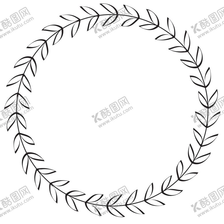 编号：63228507022300553095【酷图网】源文件下载-花纹花圈纹理