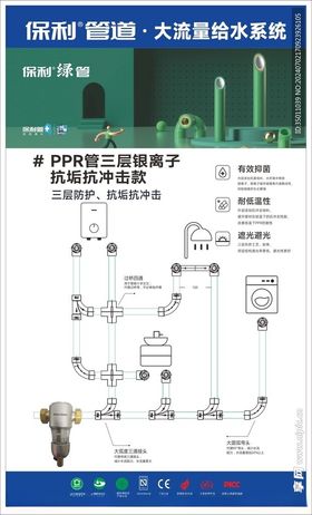 保利三层绿色抗抗菌管