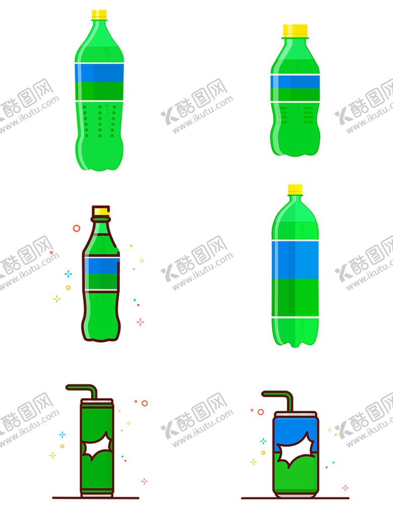 编号：27643509141644348543【酷图网】源文件下载-雪碧汽水插画