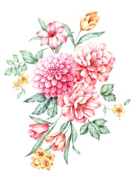 手绘花玫瑰花大牌花乱花