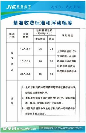 基本收费标准