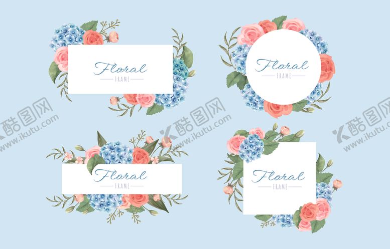 编号：95308811021831567182【酷图网】源文件下载-花卉装饰边框设计素材