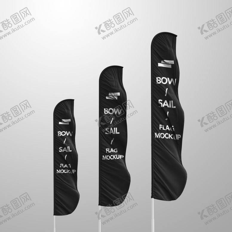 编号：44591102262304166381【酷图网】源文件下载-新型羽毛弓帆道旗样机