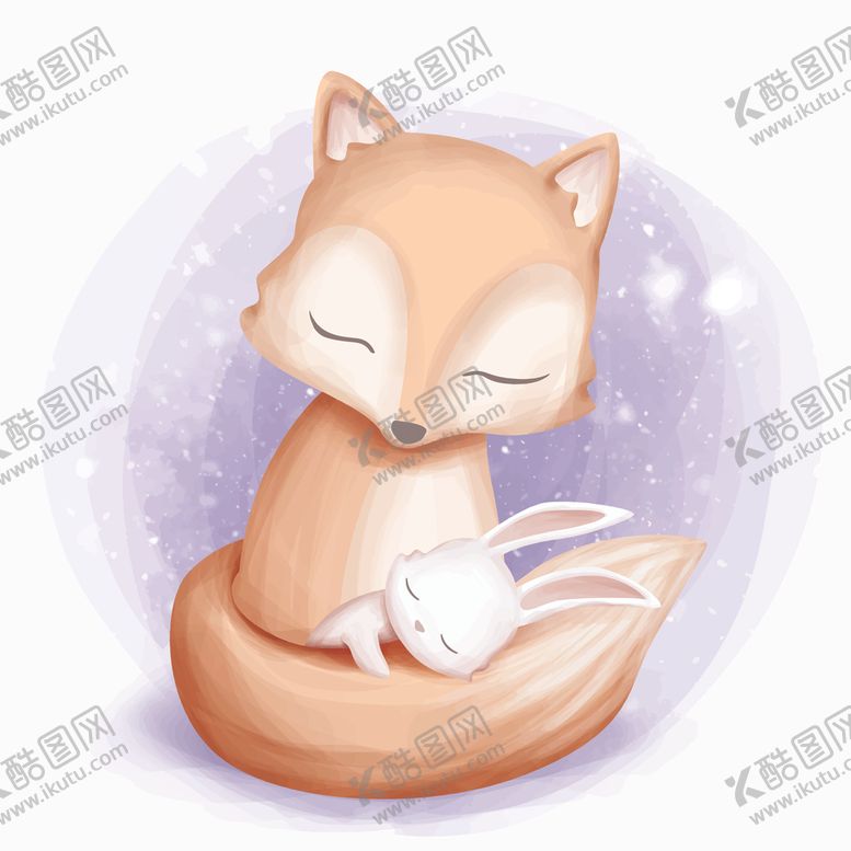 编号：82042909192107124955【酷图网】源文件下载-水彩动物