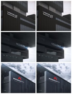 店招导视牌海报样机