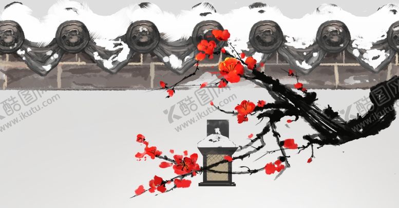 编号：23271510220336327637【酷图网】源文件下载-传统建筑墙檐屋檐插画背景