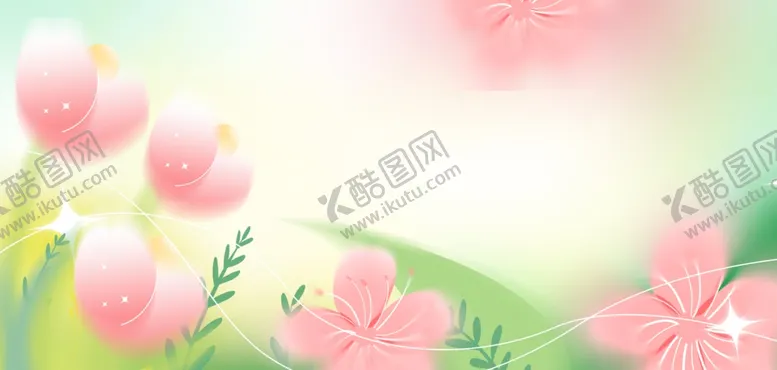 编号：20376304011148424948【酷图网】源文件下载-春天春季花朵绿色弥散风背景