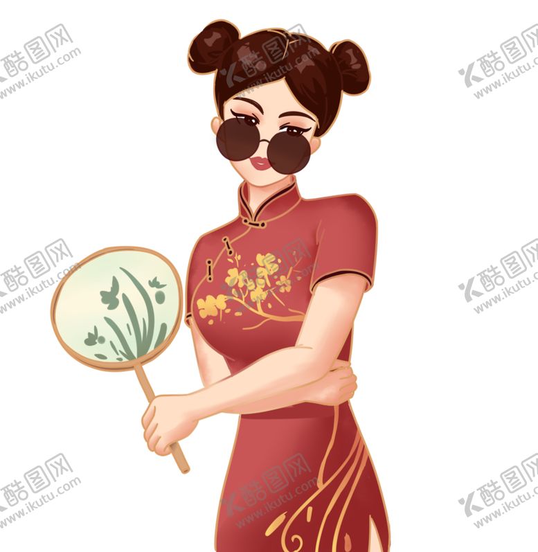 编号：89157505031352192460【酷图网】源文件下载-国潮人物手绘
