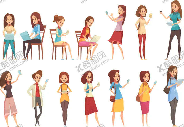 编号：21452607060752021155【酷图网】源文件下载-人物插画