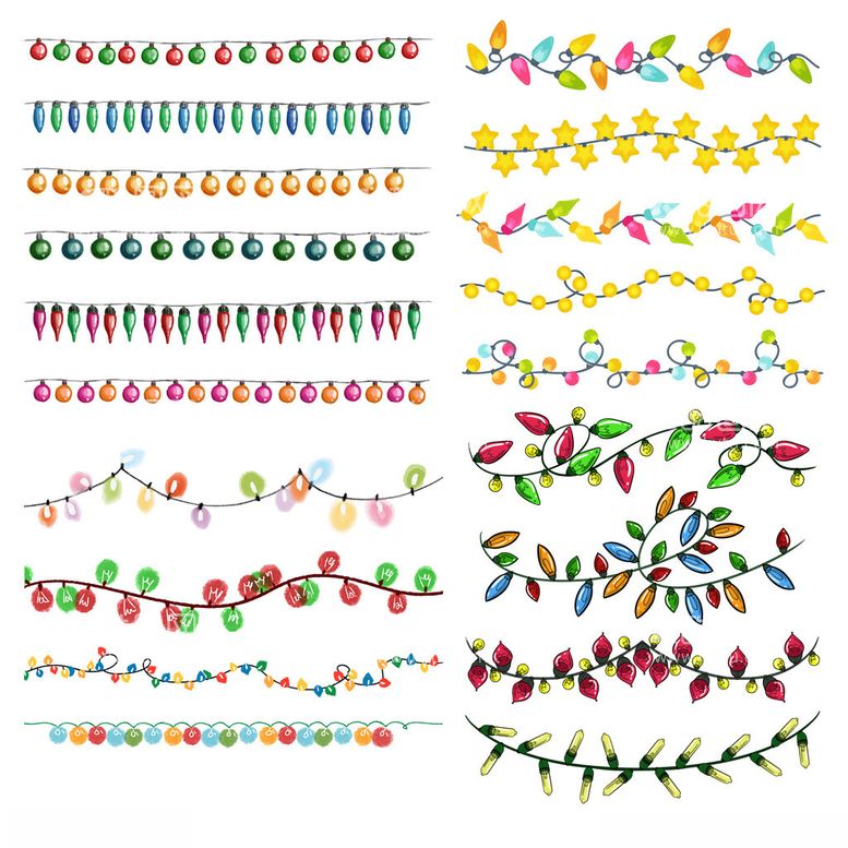 编号：53585501311414388310【酷图网】源文件下载-圣诞彩灯素材