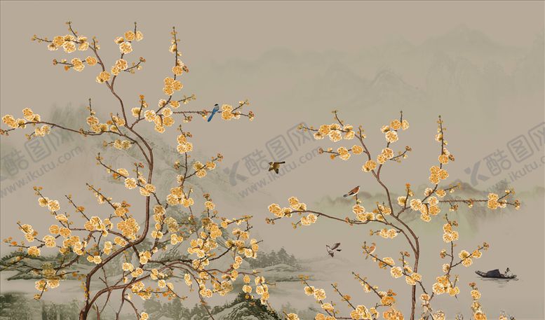 编号：18770205040613039907【酷图网】源文件下载-中式花鸟